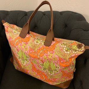 Amy Butler Meris Pink Floral Duffle Bag